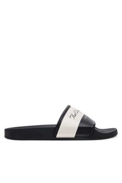 Karl Lagerfeld Men's Flip-flops black KARL LAGERFELD-KL70023 V01 BLACK RUBBER W/WHITE