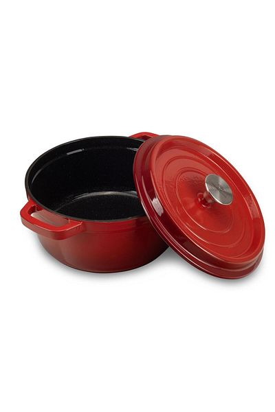 Hausberg Enameled Cast Iron Pot With Lid Hb-h742, Capacity 3l, Diameter 22 Cm, Depth 10 Cm