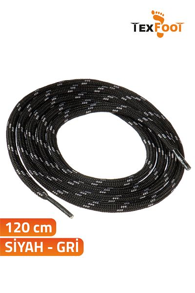 TexFoot Round Polyester Striped Sports Shoe and Boot Laces 120cm