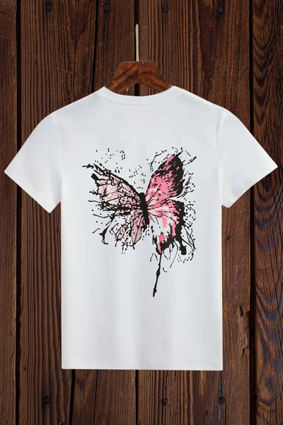 donamod Tricou pentru copii cu imprimeu fluture pentru fete și băieți