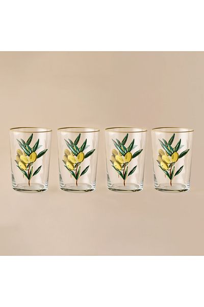 Bella Maison Olive Soft Drink Glass 4-Piece Green (510 Cc)