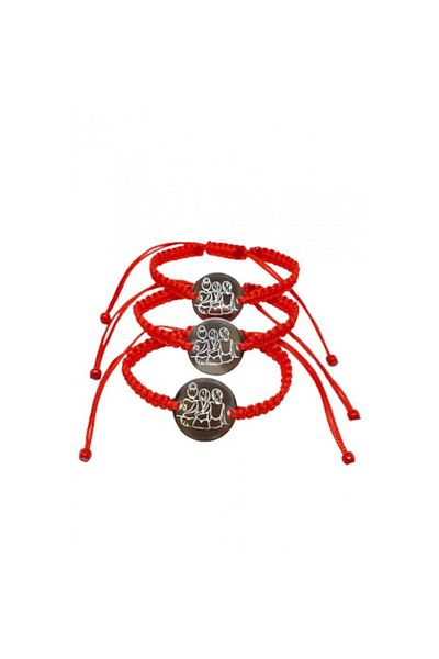 dalimag Set of 3 red bracelets for best friends/sisters