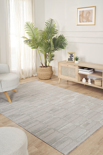 Kaşmir Halı Kaşmir Halı İskandinav Otto Grey Salon Mutfak Halısı Yolluk