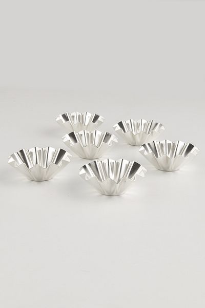 AKSESUAR EVRENİ Piet's Silver Set of 6 Sugar Bowl Turkish Delight Bowl Snack Bowl Coffee Side Presentation Bowl Decorative Serrated Bowl