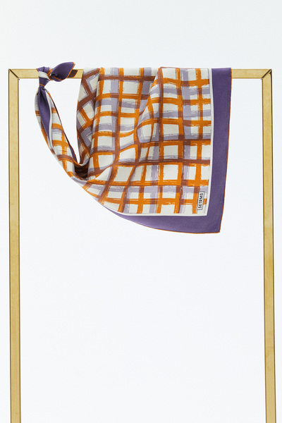Setrms Fırça Desenli Twill İpek Eşarp