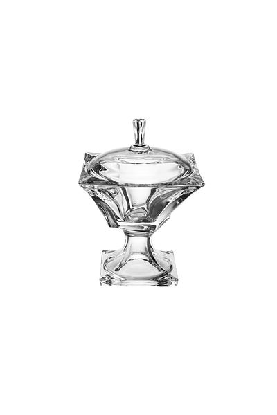 Dania Glassware Serving Dish with Base and Clear Cover