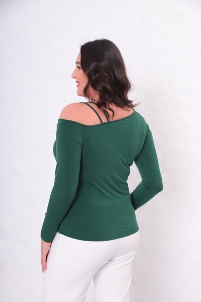 BRUGGE Gamze Fashion Boutique Plus Size Bluz with Ring Detail