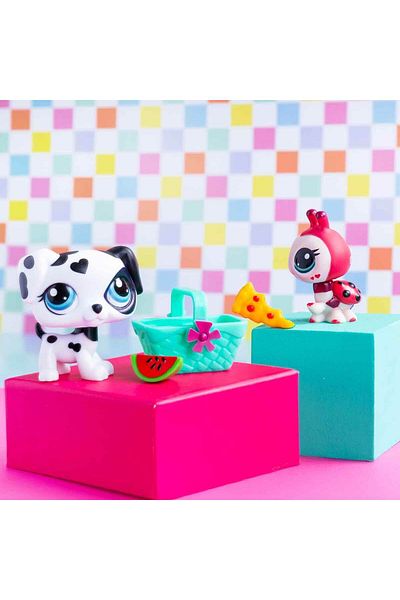 Littlest Pet Shop Miniatures 2-Piece Figure Set S3 - 156&149 Dalmatian Dog and Ladybug