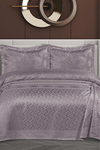 Çeyiz Diyarı Lena Chenille Double Bedspread 240X260 cm Lilac