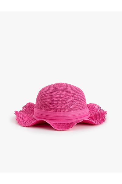 Koton Straw Hat with Stripe Detail
