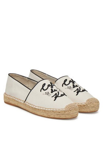 Karl Lagerfeld Women's Espadrilles white KARL LAGERFELD-KL81125 9T1 OFF WHITE CANVAS