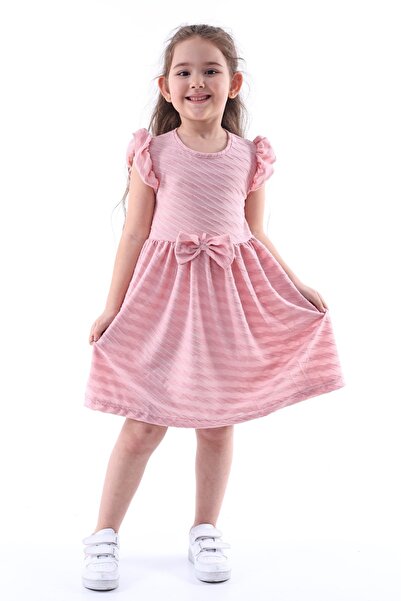 minikiss 3 Adet Yazlık Baskılı Likralı Kız Çocuk 3lü Elbise