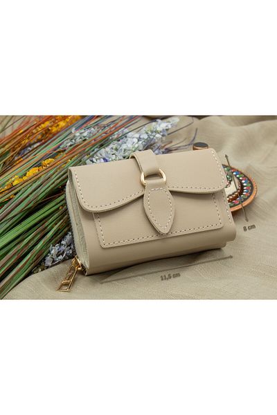Womancraft Defne Women's Wallet with Zippered Accordion Paper and Coin Compartment