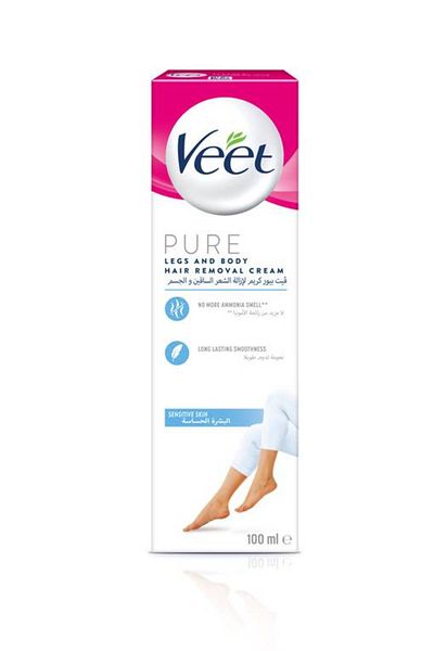 Veet Hair Removal Cream Pure for Legs and Body Sensitive Skin 100ml