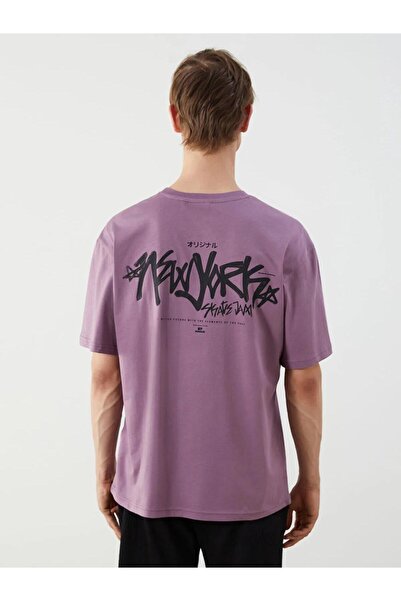 LC Waikiki Ανδρικό μπλουζάκι XSIDE Crew Neck με στάμπα χτενισμένο βαμβακερό (S5)