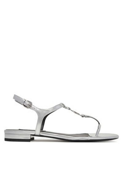 Karl Lagerfeld Sandale argintii pentru femei KARL LAGERFELD-KL82515 0SL SILVER LTHR