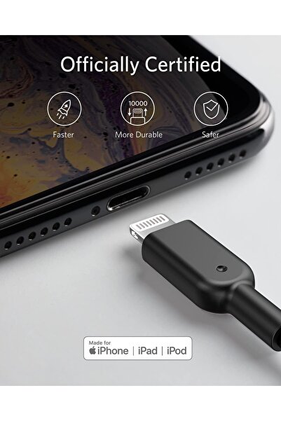 Anker PowerLine II Lightning Cable 1.8m Black (MFi Certified) for iPhone & iPad