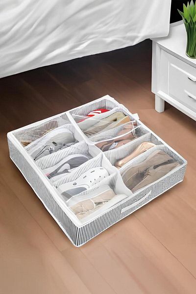 Tex Republic Alas under Bed Shoe Storage Bag with Zipper 58X58X12Cm