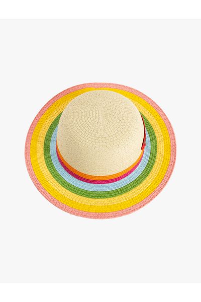 Koton Straw Hat with Stripe Detail