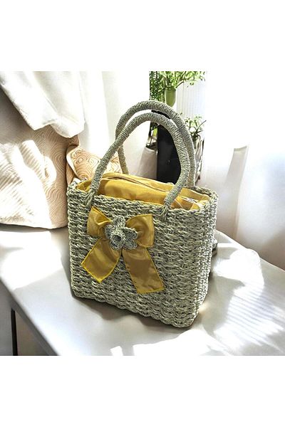 SepetçiBaba Straw Handle Bag Small - Sr4