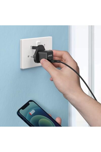 Anker شاحن USB-C PowerPort III Cube سريع بقوة 20 وات - أسود