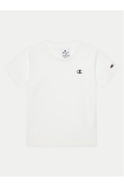 Champion Set de 2 tricouri albe pentru băieți CHAMPION-306581 WW001 WHT/NBK-NS