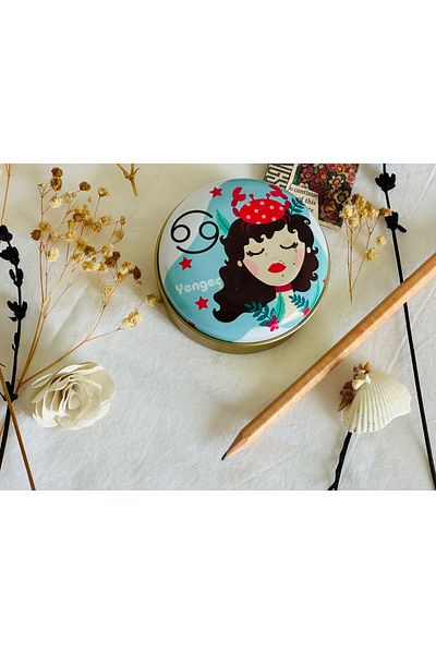 J&M jaco&Me Cancer 12 # Patterned Metal Box # Soap Box # Keychain Box # Candle Box # Small Jewelry Box