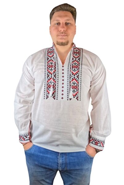 rody's forever Bluza tip ie barbati R21 alb crystal/rosu , marimea XL