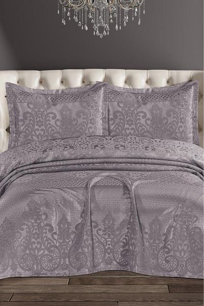 Çeyiz Diyarı Royal Chenille Double Bedspread 240X260 cm Lilac