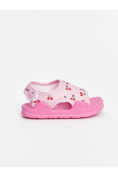 LC Waikiki Sandale pentru fetiță cu velcro cu imprimeu cireș LCW STEPS (S5)