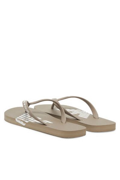 Emporio Armani Flip-flops bej pentru femei, bărbați, unisex EMPORIO ARMANI-XVQS08 XN746 U539 PLAZA+WHITE