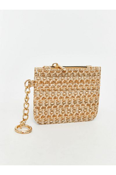 LC Waikiki Beige Straw Look Women's Wallet