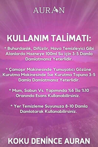 AURAN Bebek Kokusu Aroma Terapi Yağ