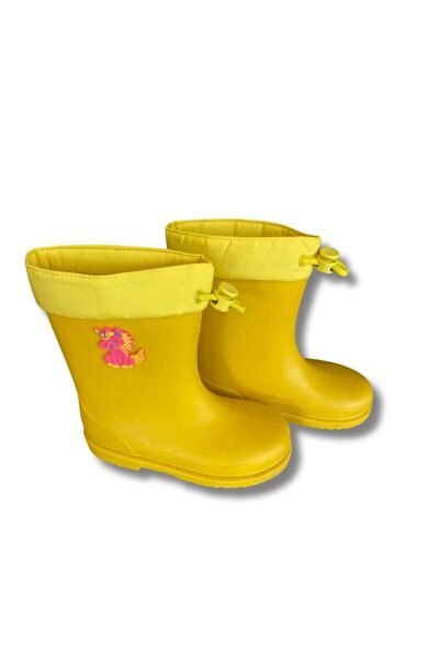 belixspor Konçlu Kız Çocuk Yağmur Çizmesi 26-35 Sarı