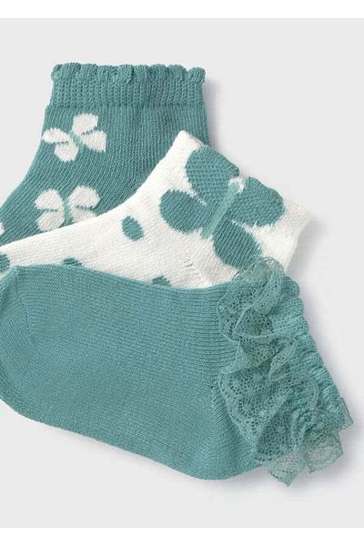 MAYORAL Girl's 3-Piece Socks - Green