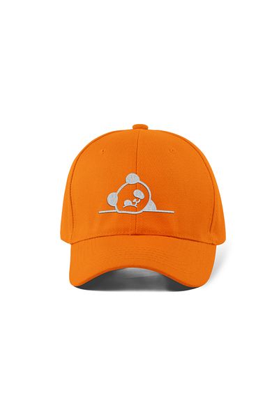 QUATEX Panda Embroidered Orange Sports Hat Unisex Adjustable Velcro Back It Is a Quality Product