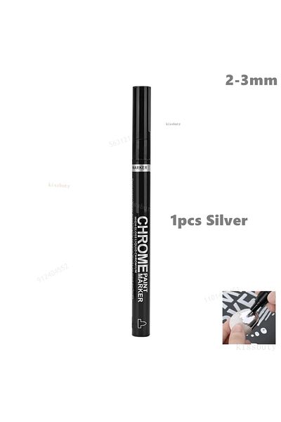 Choice 1pc silver 3/2/1pcs Chrome Mirror Marker Pen 2mm DIY Reflective Paint Pens Mirror Markers Chrome SIL