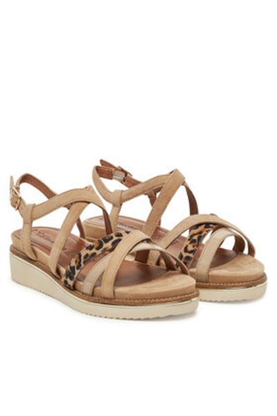Tamaris Women's Sandals beige TAMARIS-1-28237-44 445 TAN COMB