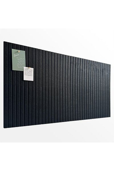 Choice 6pcs-30cm black 6pcs Large Cork Board for Office Black Felt Board Alternative - Slat Wall Paneling,