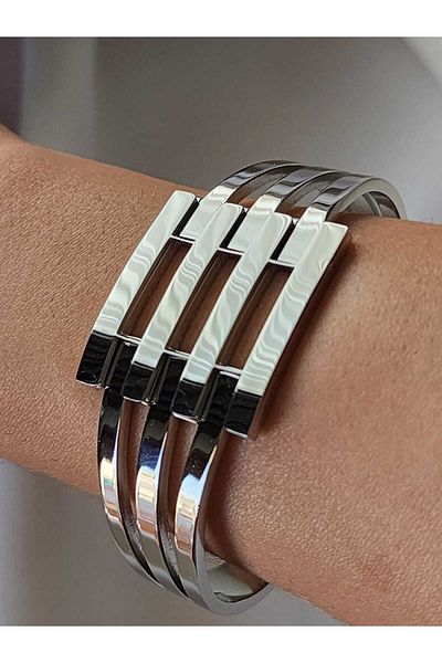 ZÜLİSCH Thick Clamp Steel Silver Color Stainless Water Resistant