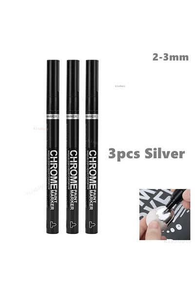 Choice 3pcs silver 3/2/1pcs Chrome Mirror Marker Pen 2mm DIY Reflective Paint Pens Mirror Markers Chrome SI