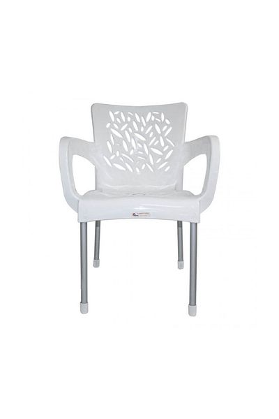 rexa Deluxe Plastic Chair – Patterned Back with Aluminum Legs