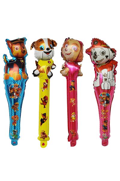 PAW PATROL 22x65cm mixed 8pcs 65x22cm Paw Patrol Balloon Baby Shower Kids Party Supplies Boy Birthday Paw Dog S