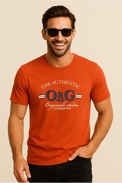 Jack & Jones Crew Neck Logo Printed T-Shirt Tile