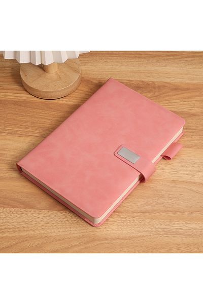 Choice A5 Pink Vintage A5 Leather Notebook with Leather Notebook Cover, Personalized Soft Cover and Bookmar
