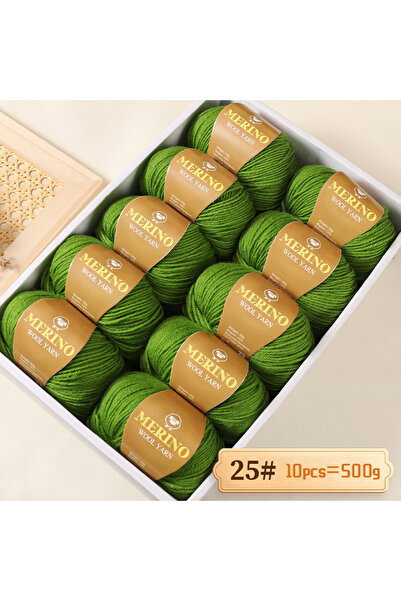 Choice 25 فانيليا خضراء 500 جرام من غزل صوف الألبكة متوسط ​​النعومة عالي الجو...