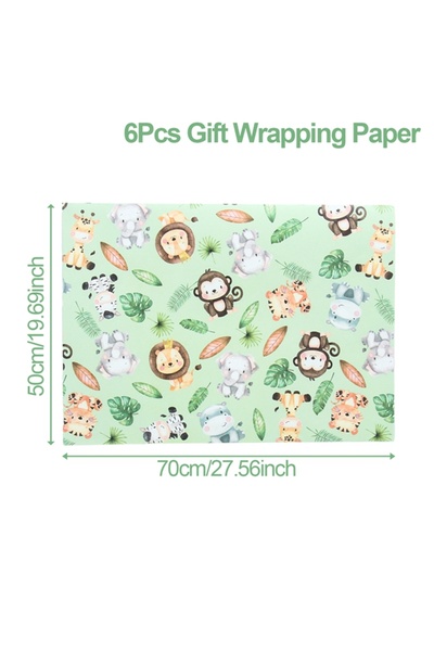 Choice ورق تغليف هدايا حيوانات الغابة من ديب سافير، ديكور حفلات أعياد الميلاد، وايلد ون بيرثداي