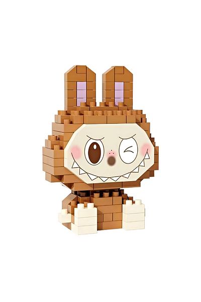DEK Bricks Labubu Figure Toy Building Set Coffee Color 3D Collection Hobby Gift