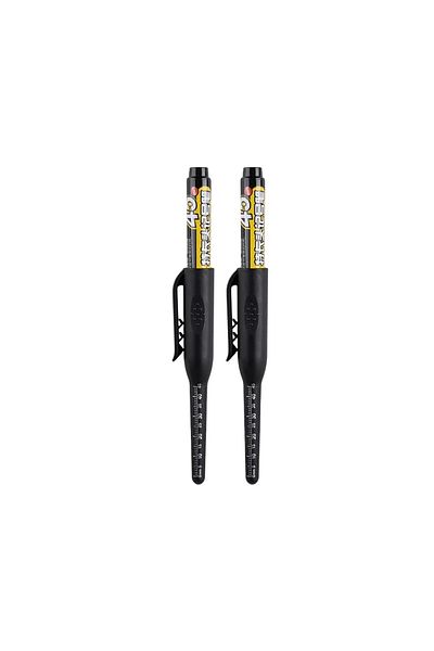Choice black pen 2pcs 45mm Waterproof Deep Hole Marker Pens Long Nib Head Carpenter Pen Black/Blue/Red Ink