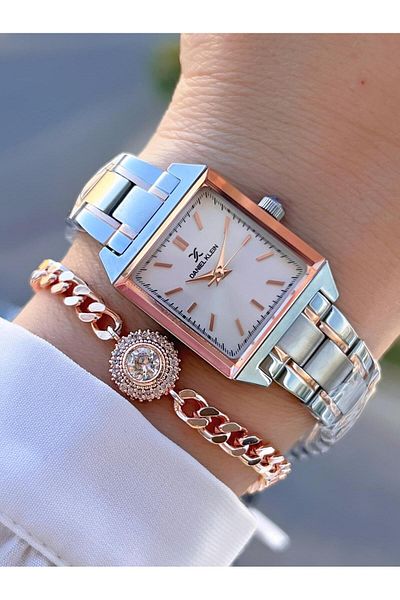 Daniel Klein Steel Cord 30 Mt Water Resistant 2 Years Warranty Women's Wrist Watch+Bracelet Byn.10816.7
